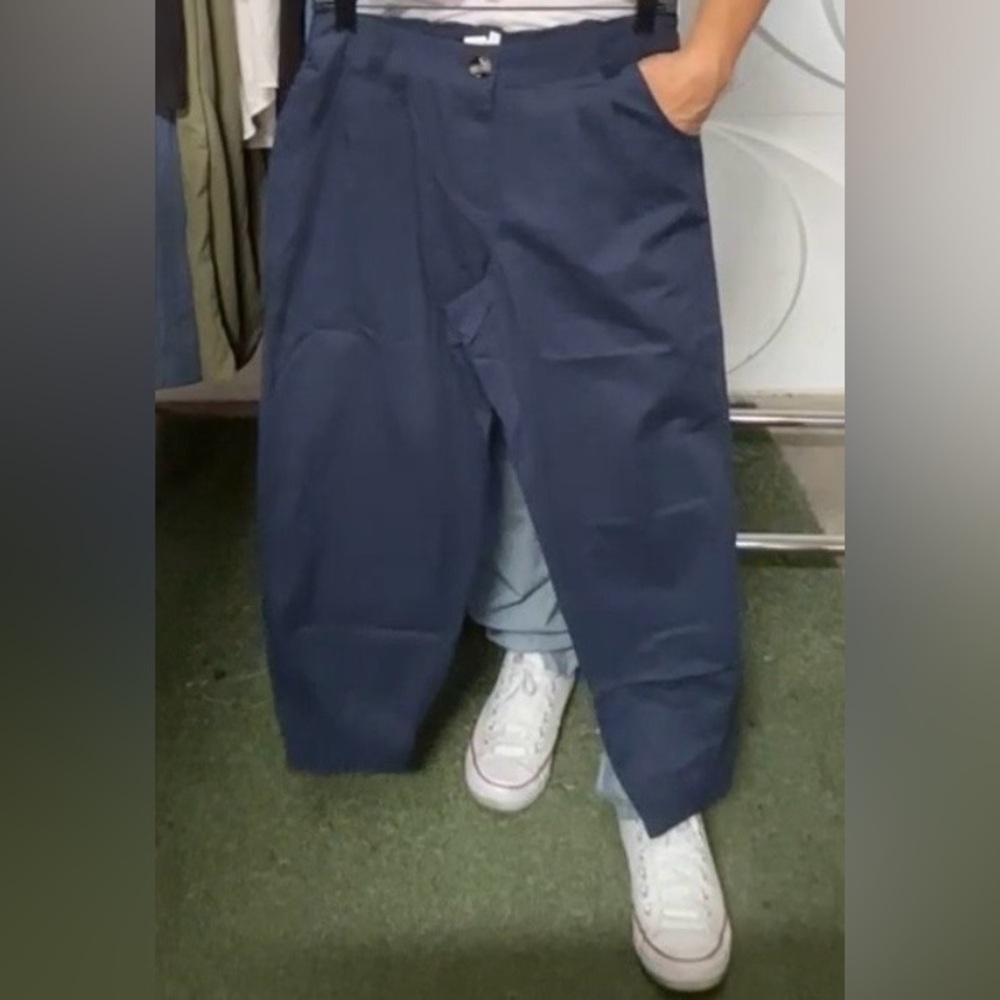 Nwot HALARA Navy Blue Joggers 100% Cotton